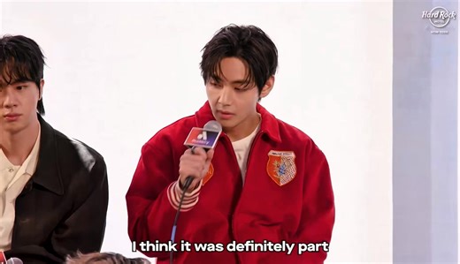 Q. Did you have group chat discussions while in the military about stuff you want to do when you are back on tour or in the studio? 🐯: I think it was definitely part of the daily conversation in our group chat 🐯: We would, very much, often send each other links of the inspiration and the ideas 🐯: And say “Oh this looks cool, we should do this when we get back together”