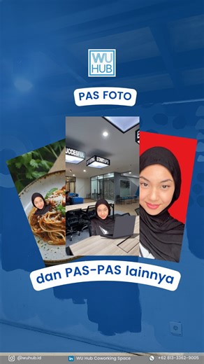 WU Hub Coworking Space on Instagram: "WU HUB EDISI PAS FOTO #CoworkingSpace #CoworkingJakarta #WorkVibes #24Jam #RemoteWorking"
