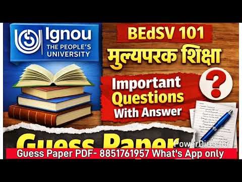 BEDSV 101 Important Questions | BEDSV 101 Guess Paper | BEDSV 101 Previous year Questions Part -2