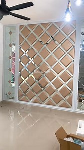 #onthisday bevel kaca 5mm board panel span di balut leather..dan ini jadi nyaa😍🥰 | Suhass Decor