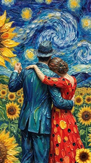 Junto a ti en un mundo flores y girasoles