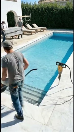 Luxury Pool Restoration Transformation | Satisfying Backyard Makeover #viral #shorts