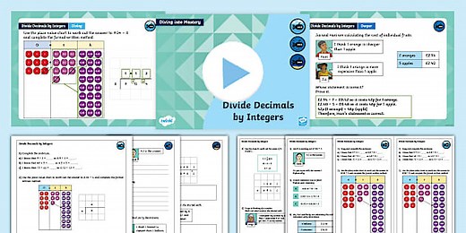 Year 6 Diving into Mastery: Step 8 Divide Decimals by Integers Teaching Pack