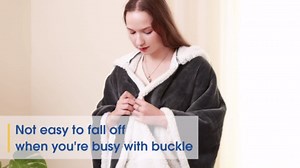 Sealy Electric Blanket Wearable with Foot Pocket, Electric Snuggle Blanket with Sleeves, Flannel & Sherpa Heating Throw with 6 Heat Settings & 2-10 Hours Auto Shut Off, 50 * 70"+18", Dark Grey