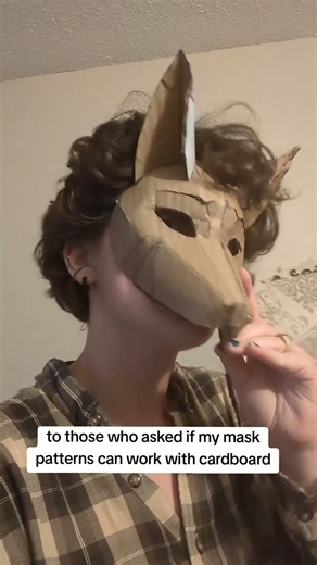 making a therian mask from scratch with cardboard