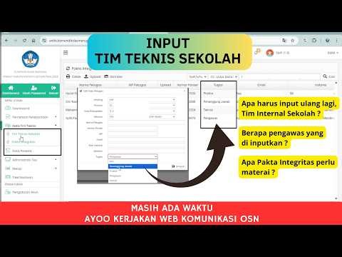 CARA INPUT TIM TEKNIS SEKOLAH DI WEB KOMUNIKASI OSN | APA PAKTA INTEGRITAS PERLU MATERAI ?