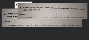 Q. What are server and client? How do the client and server com... | Filo