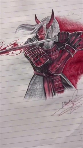 FF Chracter Samurai penart drawing #ffshorts #samurai #penart #shorts #ytshorts #viral #aura