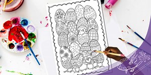 Easter Eggs and Chicks Mindfulness Colouring Activity Poster