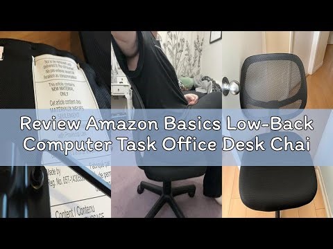 Review Amazon Basics Low-Back Computer Task Office Desk Chair with Swivel Casters - Black