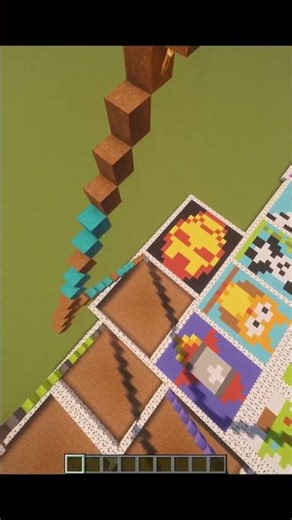 Satisfying pixel art in minecraft (Quala) #shorts #gaming #minecraft