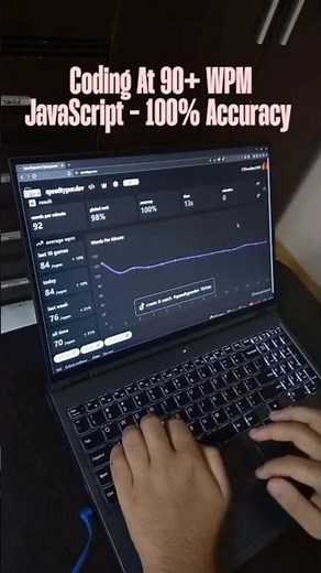 Insane 90+ WPM 🔥😳 Coding typing speed !! | #javascript #speedtyping on Lenovo Legion 5 Pro .