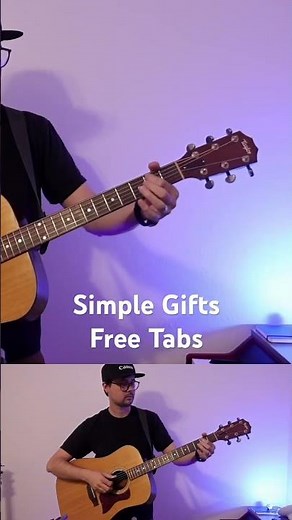 Simple Gifts Fingerstyle Guitar arrangement, free tabs in the full video description #fingerstyle