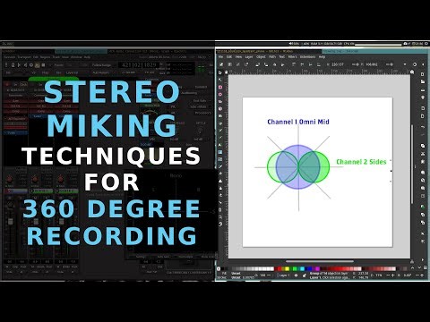 Demonstrating multiple stereo miking techniques for 360 degree recording