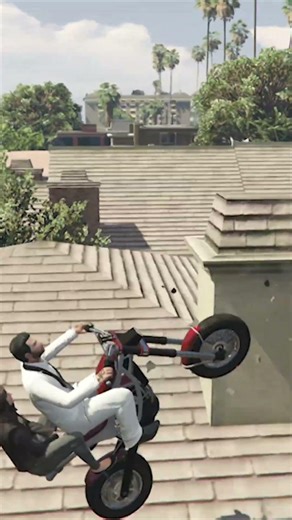 GTA 5 Ninja Bike Stunts on Rooftops! 😱🏍️