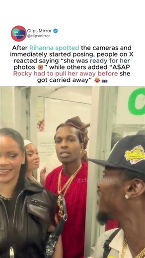 Rihanna’s “instant pose” has people laughing goes viral 😂📸 #Rihanna #ASAPRocky