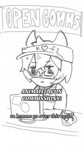 FIRST TIME DOING COMMS!! its that much of a price difference because it takes ~6 hours to draw and animate.. #opencommissions #artcommission #art #chibi #digitalart #kofi #commission #arttok #artistsoftiktok