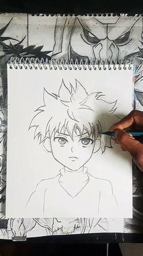 Killua Zoldyck Sketch ⚡ | Cold Eyes, Deadly Aura | Anime Drawing Timelapse