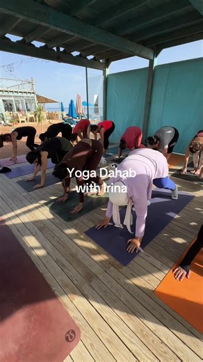 Yoga Dahab with Irina Daily classes on the beach for all level Pre-book pm