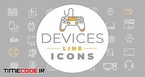دانلود پروژه آماده افترافکت : آیکون انیمیشن دیوایس دیجیتال Devices Icons – تایم کد