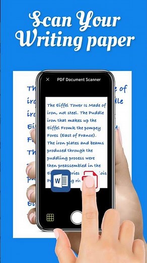 Writing paper scan into pdf