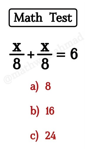 Math with Ahmad on Instagram: "Comment your answer 👍 Share with your friends 🚀 Follow for daily updates 🎁 #math #mathskills #mathtricks #mathchallenge #mathquiz #mathtest #mathteacher #mathematics #fyp #foryou #foryoupage"