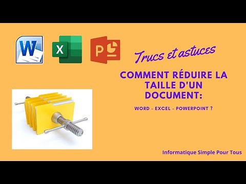 Comment réduire la taille d'un document Word Excel ou Powerpoint ?