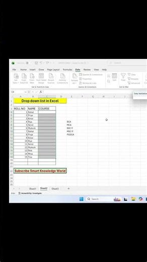 Create Drop-down List in Excel