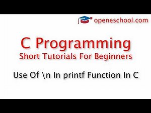 C Programming Basics - Use Of \\n In printf Function In C
