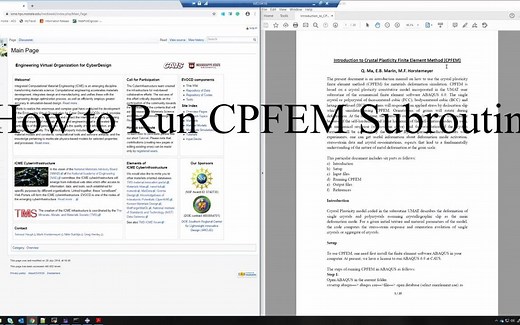 CPFEM子程序教程与ABAQUS|晶体塑性模拟-CPFEM subroutine tutorial with ABAQUS CAE