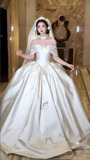 Beautiful Bride in Luxury White Wedding Gown | Elegant Bridal Look 2026