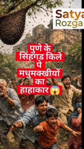 25 Injured! Massive Honeybee Attack at Sinhagad Fort Pune|#punenews #honeybeeattack#sinhagadfort#new