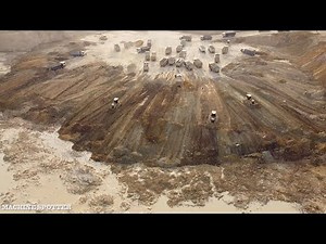 The Best Bulldozer and Dump Truck at Work - Bulldozer Pushing Soils Dump Truck Unloading Soils