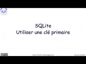 Utiliser une clé primaire avec SQLite