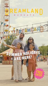 The summer holidays are in full swing here at Dreamland 🎡🌞 From splashy drops on the Wild River, to high-speed fun on the Rock 'n' Roller, plus all the classics like the Dodgems and Waltzers, there's plenty to keep the kids entertained this Summer 🤩 Plan your day here 🍦 https://bit.ly/439AxZt | Dreamland Margate