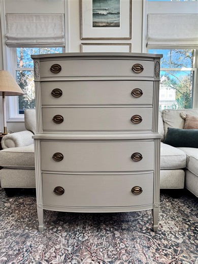 Vintage Drexel Chest of Drawers/painted Wood Dresser With Hepplewhite Hardware - Etsy