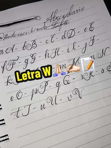 Tutorial de Caligrafía: Letra W en Minúscula y Mayúscula