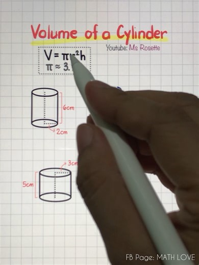 Ever Wondered How to Find the Volume of a Cylinder? Watch This! 🎥 | Math Love