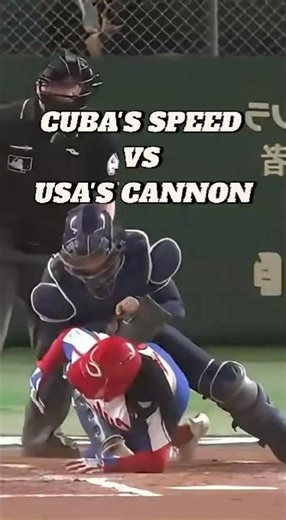 WOMEN'S WORLD BASEBALL CLASSIC, USA Outfielder Nukes Cuba's Runner at Home #baseball #mlb #wbc