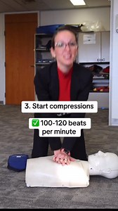 Please, please, please, learn CPR! ❤️ Did you know you can perform CPR to the beat of popular songs? Follow these 4 steps and save a life⬇️ 1. Check for responsiveness 2. Call 911 3. Start compressions (100-120 beats per minute) 4. Continue compressions until help arrives or an AED is available Join a CPR course today: https://brnw.ch/21wOj24 #CPRMonth #CPR #FirstAid Disclaimer: When performing CPR, always prioritize your safety—use gloves to protect yourself and others. Please note: This video 