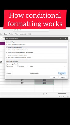 How Conditional Formatting Works #Excel #Microsoft #ConditionalFormatting | Digital Prashant