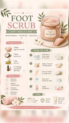 Homemade Foot Scrub for Dry Feet #ytshorts #shorts