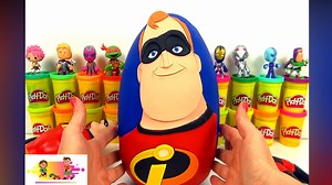 38K views · 506 reactions | Figura de Mr Increible de Los Increibles echa de plastilina Play Doh y lleno de juguetes sorpresa婢 Huevos sorpresa con juguetes / Videos educativos / Videos para niños y niñas ESPAÑOL #losincreibles #juguetes #infantil #aprendizaje | Stock 60 mil | Facebook