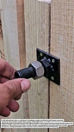 Smart Wooden Fence Connector Using Bolt System | Fast & Secure DIY Locking Method.