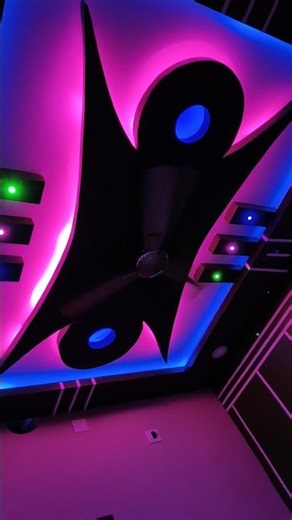 Curved + Round Ceiling Design 😍 | RGB Lights #Shorts #ytshorts