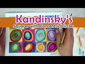 Art Session: Kandinsky's Squares with Concentric Circles; A study by Artist in Residence, Dylan.