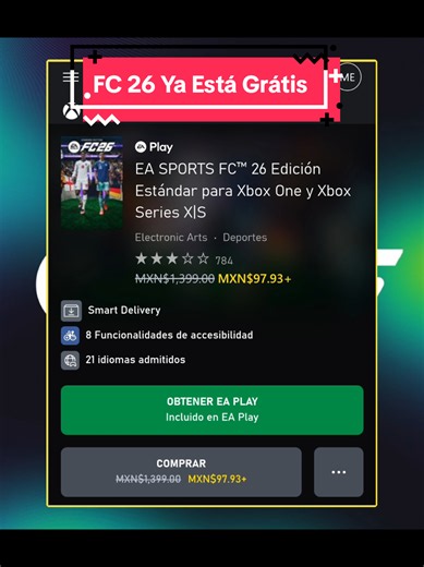 FC 26 está ya de remate a más del 90% de descuento y también está gratis en algunas plataformas ✅ #fc26 #actualizacionfc26 #modomundial #fc26gratuito