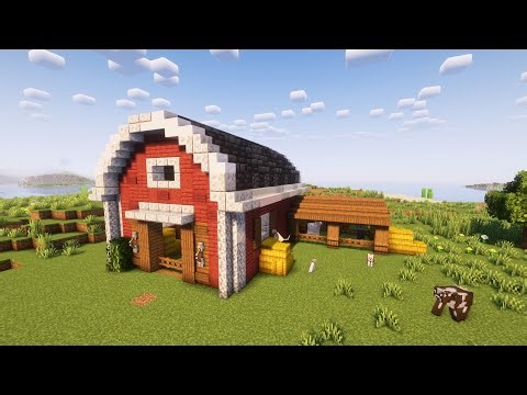 Minecraft | How to build a Barn for Animals| Tutorial