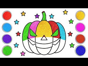 Draw Spooky Halloween Pumpkin | Drawing And Coloring For Kids | Hooplakidz How To | Chiki Art