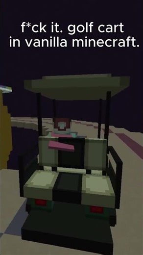Working Golf Cart in Minecraft???